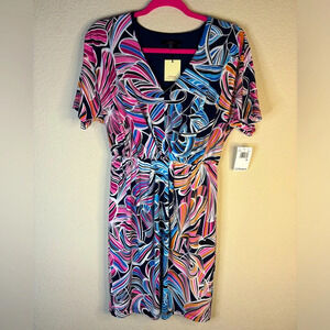 NWT Trina Turk Multicolor Dolman Sleeve Dress